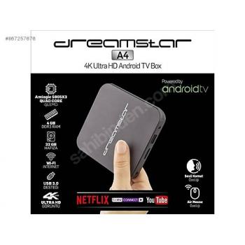 Dreamstar A4 Android 4K Android Tv Box Aktif Mouse 4/32GB