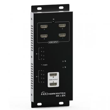 LENKENG LKV342PRO 4X2 Matrix Switch 4 Giriş - 2 Çıkış HDMI